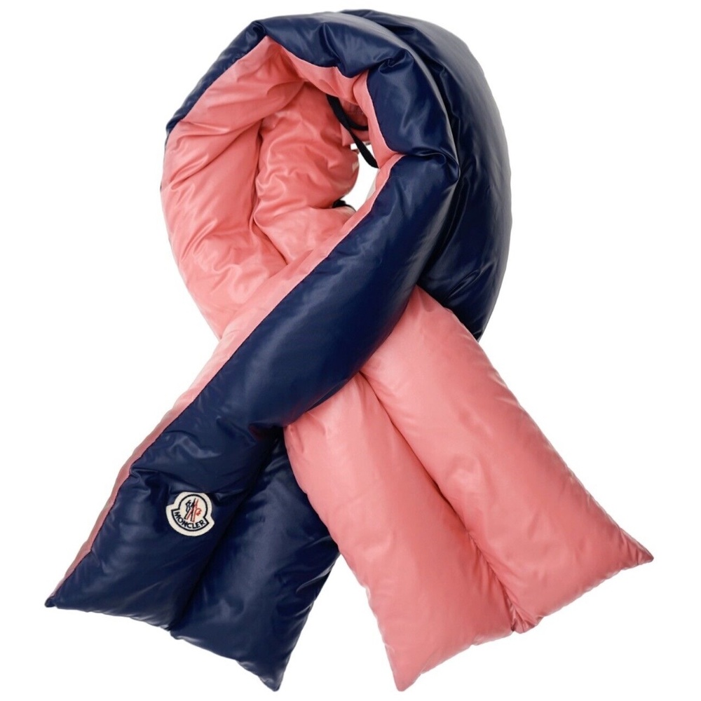 Moncler Scarf Puffer Down Two Tone Nylon New